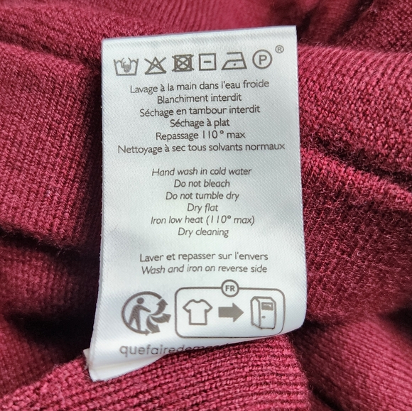 Sezane Matthew Trousers Burgundy Small - Picture 6 of 10